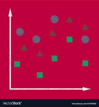 Flat shading style icon geometric chart vector image