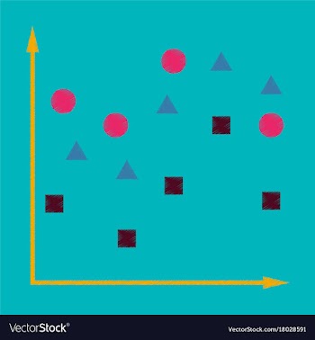 Flat shading style icon geometric chart vector image