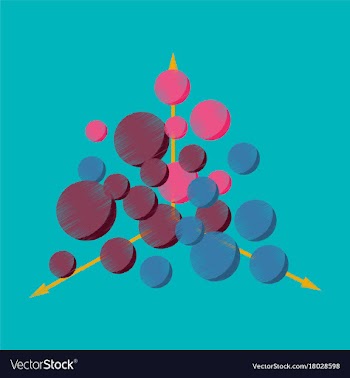 Flat shading style icon geometric chart vector image