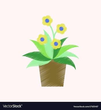 Flat shading style icon geranium vector image