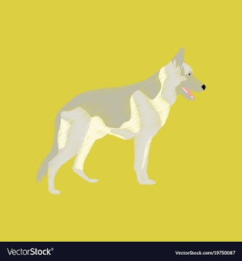 Flat shading style icon german shepherd vector image