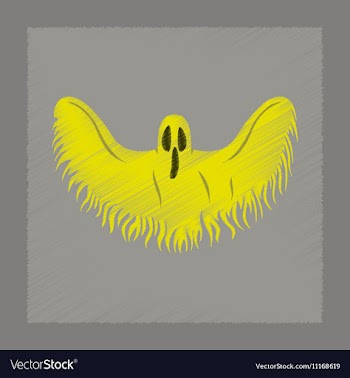 Flat shading style icon ghost vector image