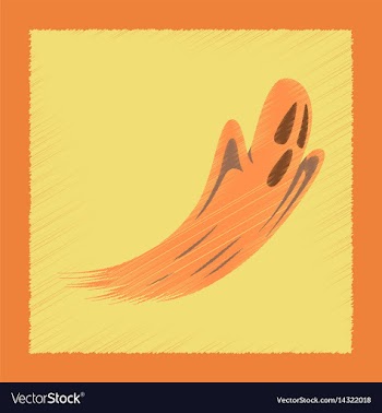 Flat shading style icon ghost vector image