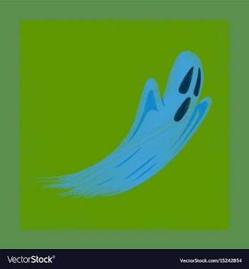 Flat shading style icon ghost vector image