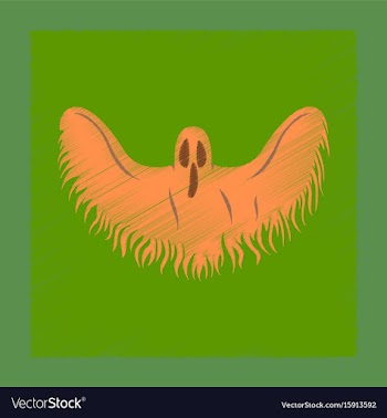 Flat shading style icon ghost vector image
