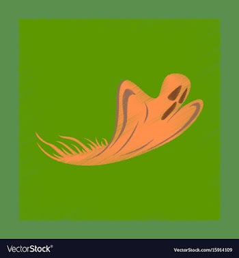 Flat shading style icon ghost vector image