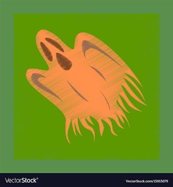 Flat shading style icon ghost vector image