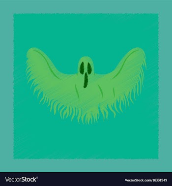 Flat shading style icon ghost vector image