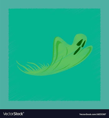 Flat shading style icon ghost vector image