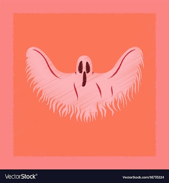 Flat shading style icon ghost vector image
