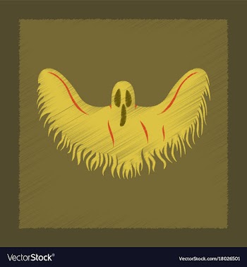 Flat shading style icon ghost vector image