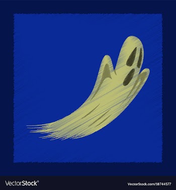 Flat shading style icon ghost vector image