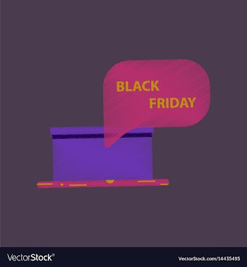Flat shading style icon gift box black friday vector image