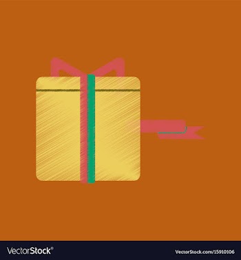Flat shading style icon gift box black friday vector image