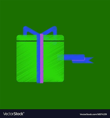 Flat shading style icon gift box black friday vector image