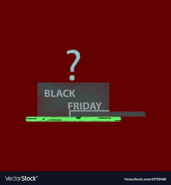 Flat shading style icon gift box black friday vector image