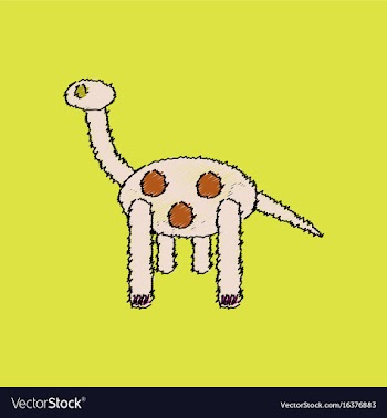 Flat shading style icon giraffe toy vector image