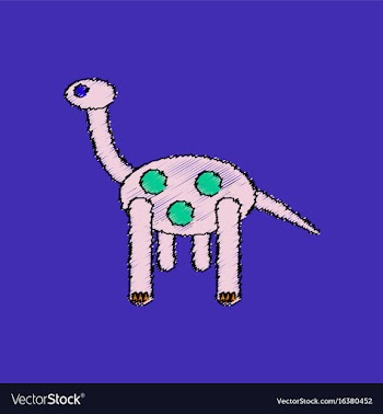 Flat shading style icon giraffe toy vector image
