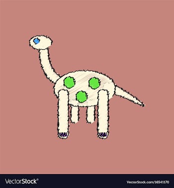 Flat shading style icon giraffe toy vector image