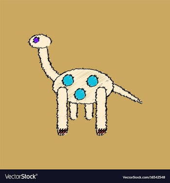 Flat shading style icon giraffe toy vector image