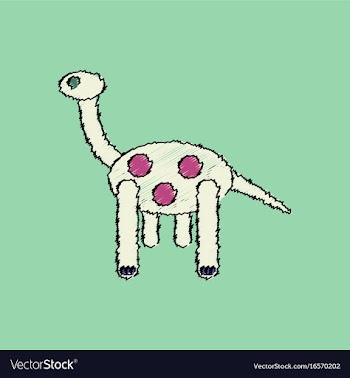 Flat shading style icon giraffe toy vector image