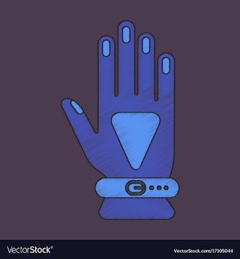 Flat shading style icon glove vector image