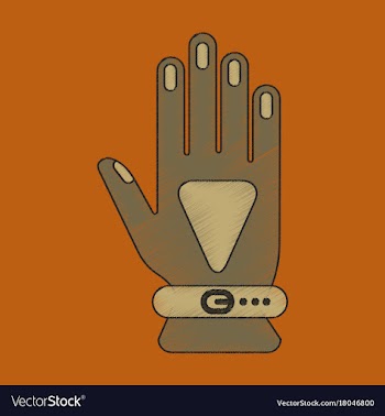 Flat shading style icon glove vector image