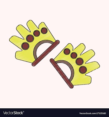 Flat shading style icon gloves for the gym vector image