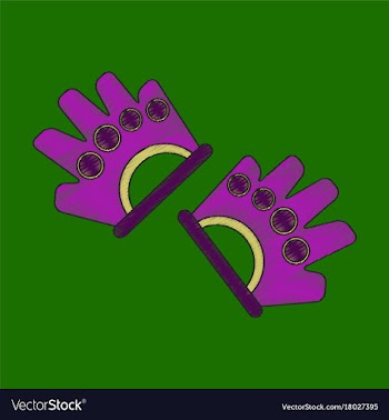 Flat shading style icon gloves for the gym vector image