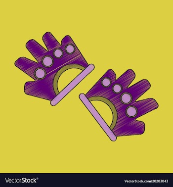 Flat shading style icon gloves for the gym vector image