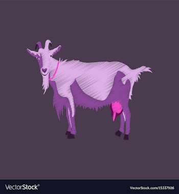 Flat shading style icon goat vector image