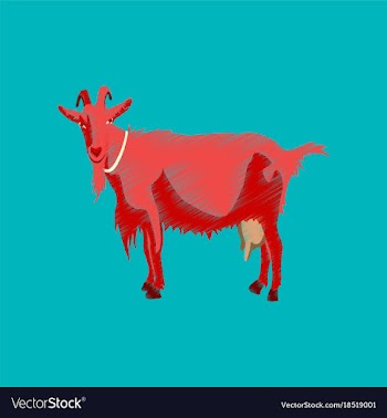 Flat shading style icon goat vector image