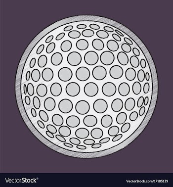 Flat shading style icon golf ball vector image