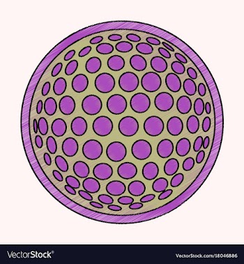 Flat shading style icon golf ball vector image