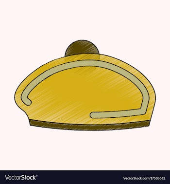 Flat shading style icon golf beret vector image