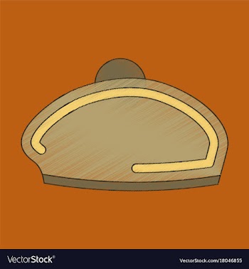 Flat shading style icon golf beret vector image