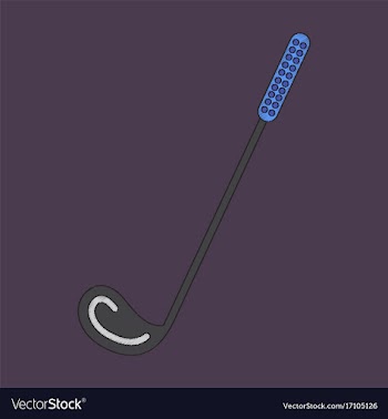 Flat shading style icon golf club vector image