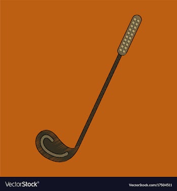 Flat shading style icon golf club vector image
