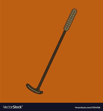 Flat shading style icon golf club vector image