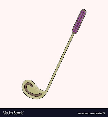 Flat shading style icon golf club vector image