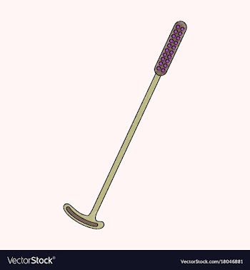 Flat shading style icon golf club vector image