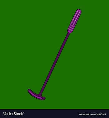 Flat shading style icon golf club vector image
