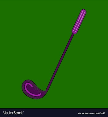 Flat shading style icon golf club vector image