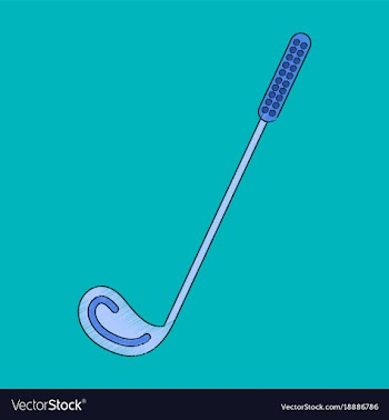 Flat shading style icon golf club vector image