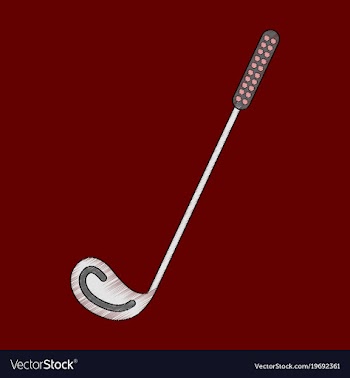 Flat shading style icon golf club vector image