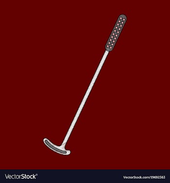 Flat shading style icon golf club vector image