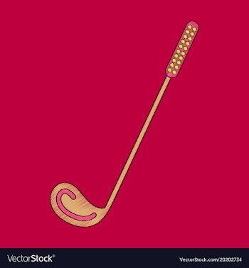 Flat shading style icon golf club vector image