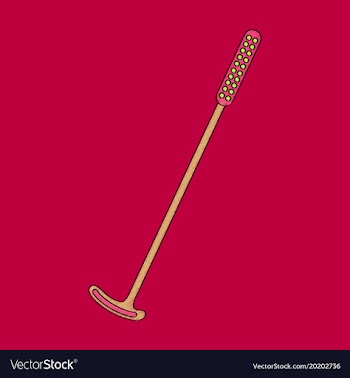 Flat shading style icon golf club vector image