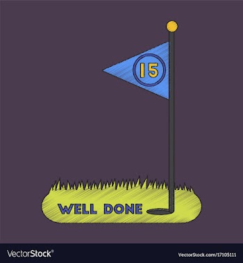 Flat shading style icon golf course well done vector image