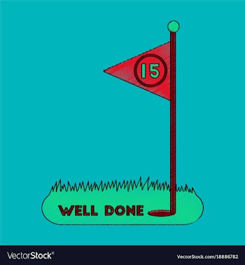 Flat shading style icon golf course well done vector image